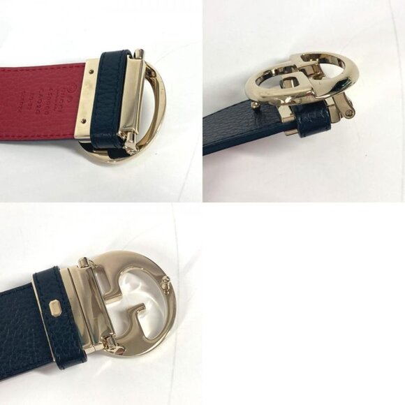 Gucci Belt Double G Logo Buckle Leather Red main image 7